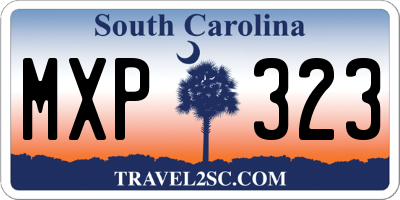 SC license plate MXP323
