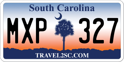 SC license plate MXP327