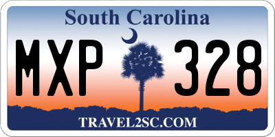 SC license plate MXP328