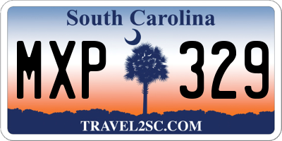SC license plate MXP329