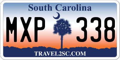 SC license plate MXP338