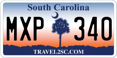 SC license plate MXP340