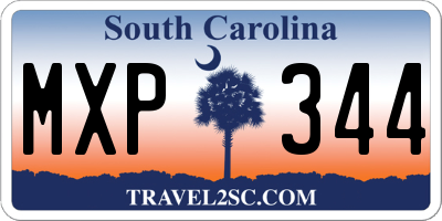 SC license plate MXP344