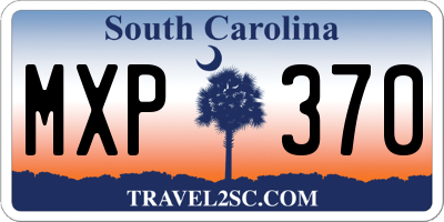 SC license plate MXP370