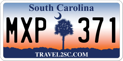 SC license plate MXP371