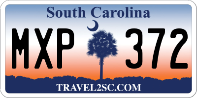 SC license plate MXP372