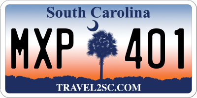 SC license plate MXP401