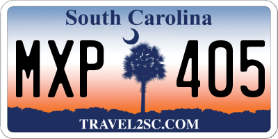 SC license plate MXP405