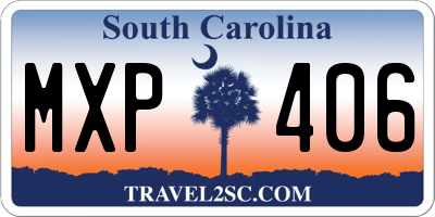 SC license plate MXP406