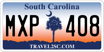 SC license plate MXP408