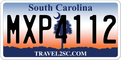 SC license plate MXP4112