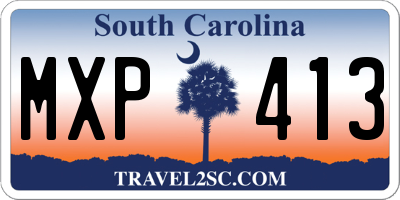 SC license plate MXP413