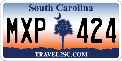 SC license plate MXP424