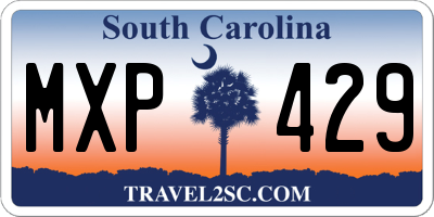 SC license plate MXP429