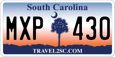 SC license plate MXP430