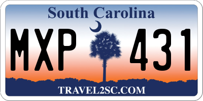 SC license plate MXP431
