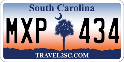 SC license plate MXP434