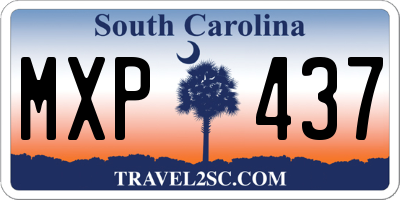 SC license plate MXP437
