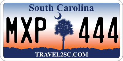 SC license plate MXP444