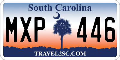 SC license plate MXP446