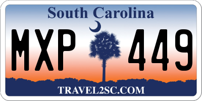 SC license plate MXP449