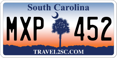 SC license plate MXP452