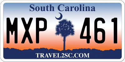 SC license plate MXP461