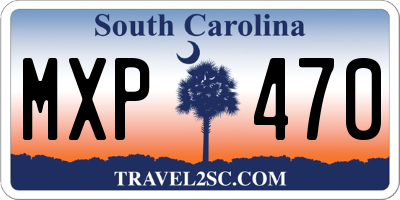 SC license plate MXP470