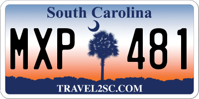 SC license plate MXP481