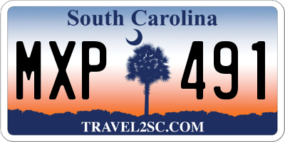 SC license plate MXP491