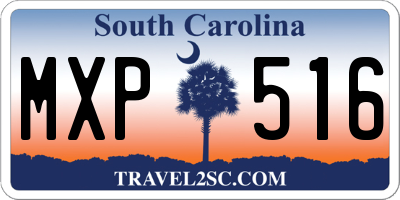 SC license plate MXP516