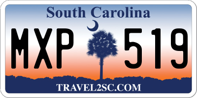 SC license plate MXP519