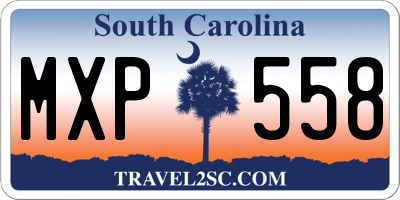 SC license plate MXP558