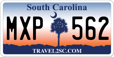SC license plate MXP562