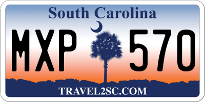 SC license plate MXP570