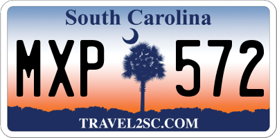 SC license plate MXP572