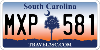 SC license plate MXP581