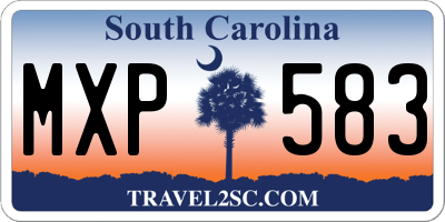 SC license plate MXP583