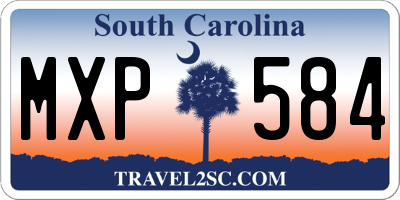 SC license plate MXP584