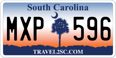 SC license plate MXP596