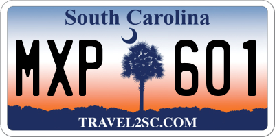 SC license plate MXP601