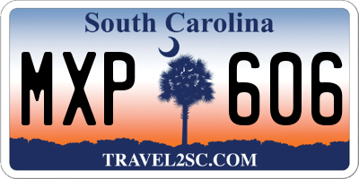 SC license plate MXP606