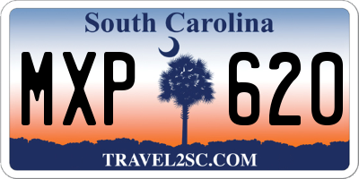 SC license plate MXP620