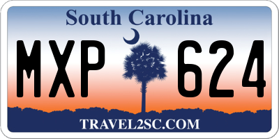 SC license plate MXP624