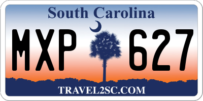 SC license plate MXP627