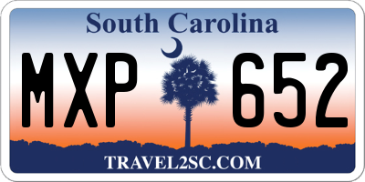 SC license plate MXP652