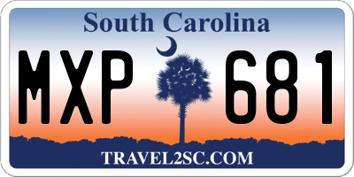 SC license plate MXP681