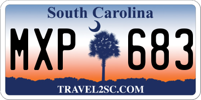 SC license plate MXP683