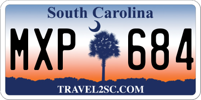 SC license plate MXP684