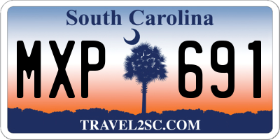 SC license plate MXP691